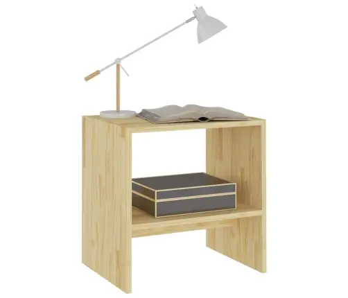 Naktinė Spintelė, 40X30,5X40cm Pušies Medienos Masyvas