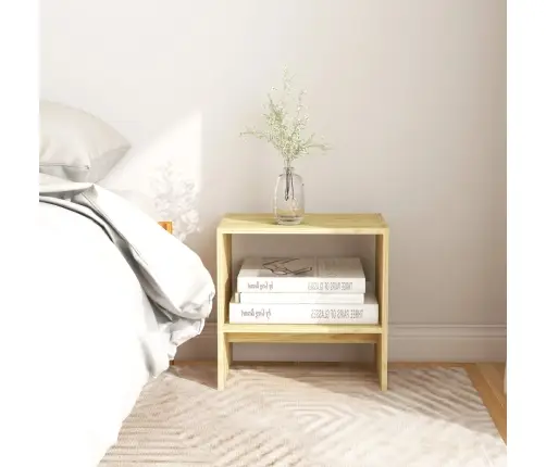 Naktinė Spintelė, 40X30,5X40cm Pušies Medienos Masyvas