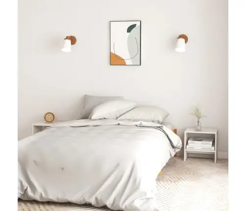 Naktinė Spintelė, Balta, 40X30,5X40cm Pušies Medienos Masyvas