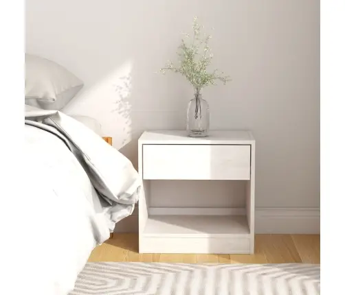 Naktsskapīši, 2 Gab., Balti, 40X31X40 Cm, Priedes Masīvkoks Vidaxl