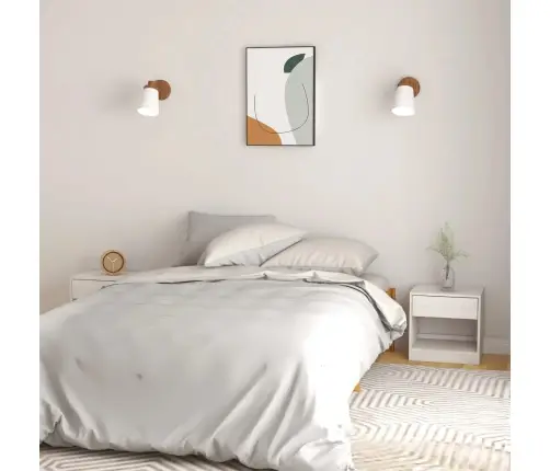 Naktsskapīši, 2 Gab., Balti, 40X31X40 Cm, Priedes Masīvkoks Vidaxl