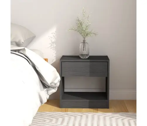 Naktsskapīši, 2 Gab., Pelēki, 40X31X40 Cm, Priedes Masīvkoks Vidaxl