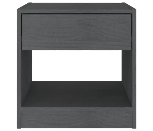 Naktsskapīši, 2 Gab., Pelēki, 40X31X40 Cm, Priedes Masīvkoks Vidaxl