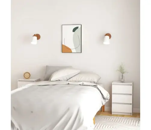 Naktsskapīši, 2 Gab., Balti, 40X29,5X64 Cm, Priedes Masīvkoks Vidaxl