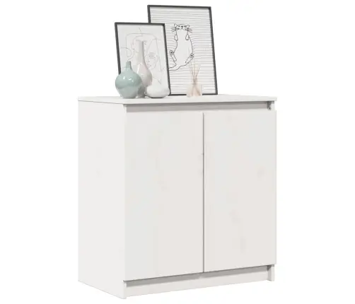 Skapītis, Balts, 60X36X65 Cm, Priedes Masīvkoks Vidaxl