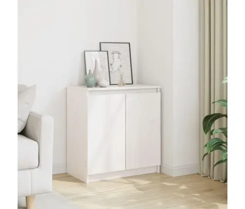 Skapītis, Balts, 60X36X65 Cm, Priedes Masīvkoks Vidaxl