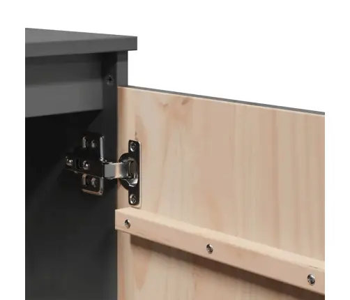 Skapītis, Pelēks, 60X36X65 Cm, Priedes Masīvkoks Vidaxl