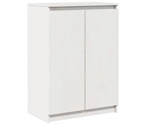 Kumode, Balta, 60X36X84 Cm, Priedes Masīvkoks Vidaxl