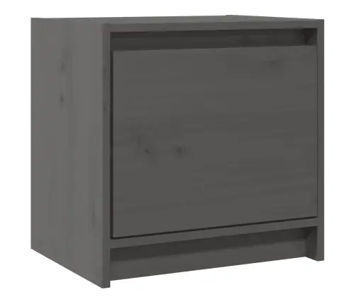 Naktinės Spintelės, 2Vnt., Pilkos, 40X30,5X40cm Pušies Masyvas