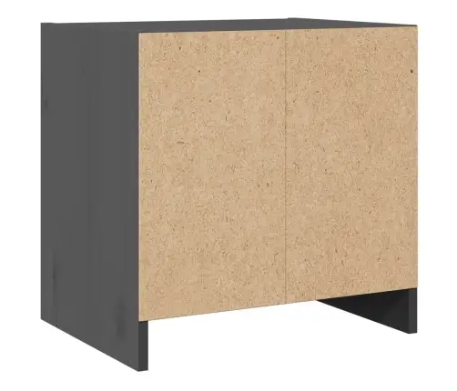 Naktinės Spintelės, 2Vnt., Pilkos, 40X30,5X40cm Pušies Masyvas