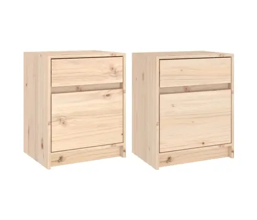 Naktsskapīši, 2 Gab., 40X31X50 Cm, Priedes Masīvkoks Vidaxl