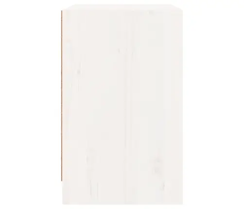 Naktsskapītis, Balts, 40X31X50 Cm, Priedes Masīvkoks Vidaxl