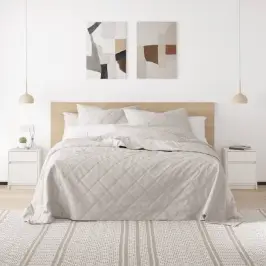 Öökapid 2 Tk, Valge, 40X31X50 cm Täismännipuit