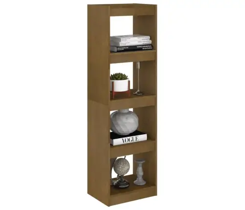 Grāmatu Plaukts, Medus Brūns, 40X30X135,5 Cm, Priedes Masīvkoks Vidaxl