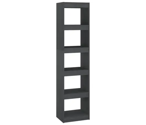 Grāmatu Plaukts, Pelēks, 40X35X167,5 Cm, Priedes Masīvkoks Vidaxl