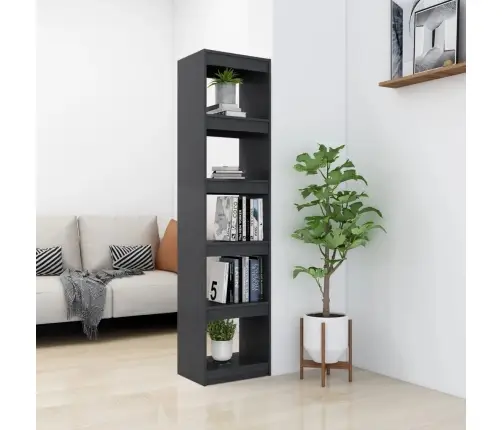 Grāmatu Plaukts, Pelēks, 40X35X167,5 Cm, Priedes Masīvkoks Vidaxl