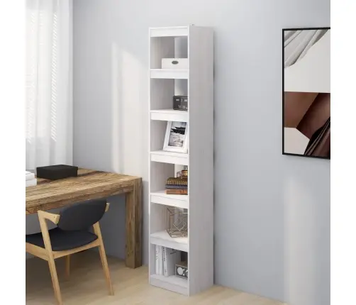 Grāmatu Plaukts, Balts, 40X30X199 Cm, Priedes Masīvkoks Vidaxl