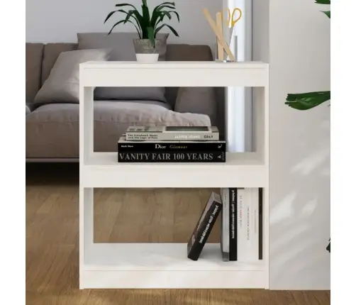 Grāmatu Plaukts, Balts, 60X30X71,5 Cm, Priedes Masīvkoks Vidaxl