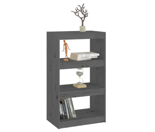 Spintelė Knygoms/Kambario Pertvara, Pilka, 60X30X103,5cm Pušis