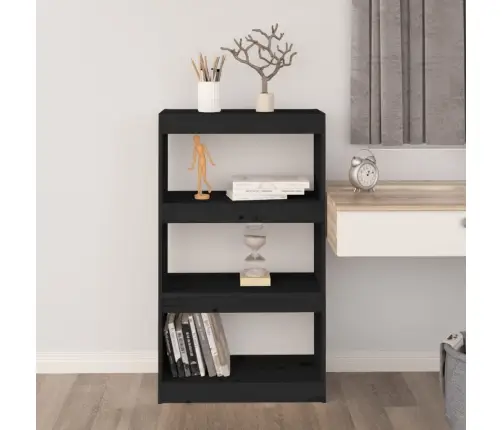 Spintelė Knygoms/Kambario Pertvara, Juoda, 60X30X103,5cm Pušis