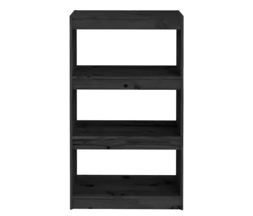 Spintelė Knygoms/Kambario Pertvara, Juoda, 60X30X103,5cm Pušis