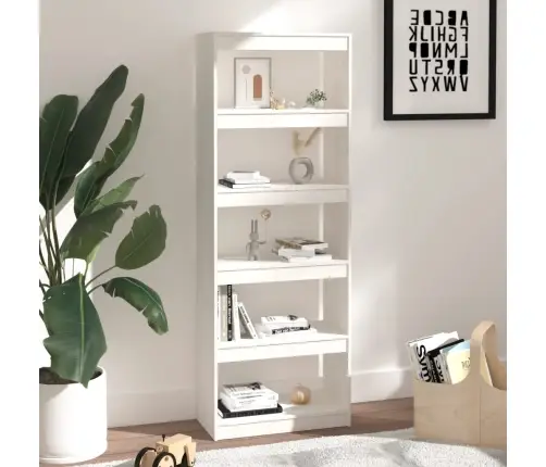 Spintelė Knygoms/Kambario Pertvara, Balta, 60X30X167,5cm Pušis