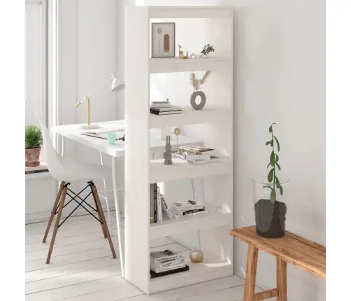 Spintelė Knygoms/Kambario Pertvara, Balta, 60X30X167,5cm Pušis