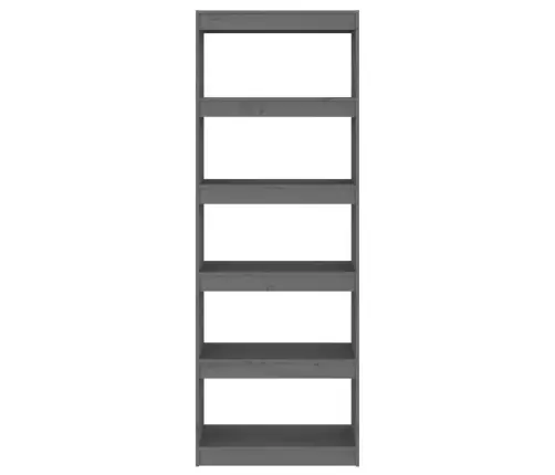 Spintelė Knygoms/Kambario Pertvara, Pilka, 60X30X167,5cm Pušis