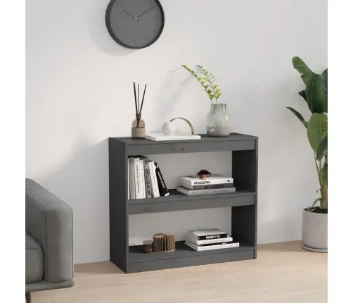 Spintelė Knygoms/Kambario Pertvara, Pilka, 80X30X71,5cm Pušis Spintelė Knygoms/Kambario Pertvara, Pilka, 80X30X71,5cm Pušis