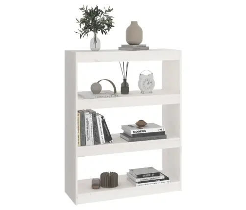 Spintelė Knygoms/Kambario Pertvara, Balta, 80X30X103,5cm Pušis