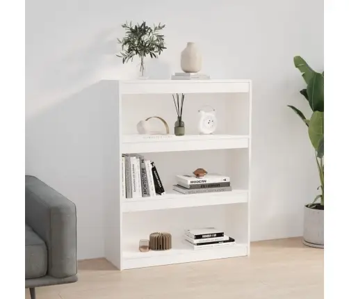 Spintelė Knygoms/Kambario Pertvara, Balta, 80X30X103,5cm Pušis