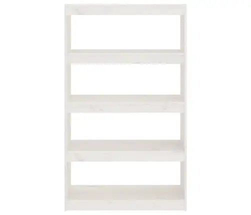 Grāmatu Plaukts, Balts, 80X30X135,5 Cm, Priedes Masīvkoks Vidaxl