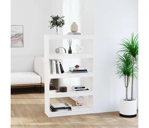 Grāmatu Plaukts, Balts, 80X30X135,5 Cm, Priedes Masīvkoks Vidaxl