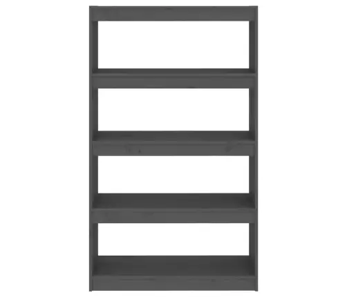 Grāmatu Plaukts, Pelēks, 80X30X135,5 Cm, Priedes Masīvkoks Vidaxl