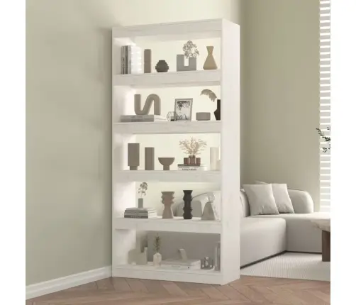 Spintelė Knygoms/Kambario Pertvara, Balta, 80X30X167,4cm Pušis Spintelė Knygoms/Kambario Pertvara, Balta, 80X30X167,4cm Pušis