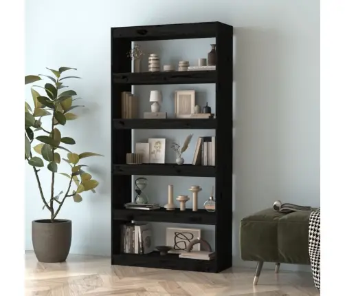 Spintelė Knygoms/Kambario Pertvara, Juoda, 80X30X167,4cm Pušis Spintelė Knygoms/Kambario Pertvara, Juoda, 80X30X167,4cm Pušis