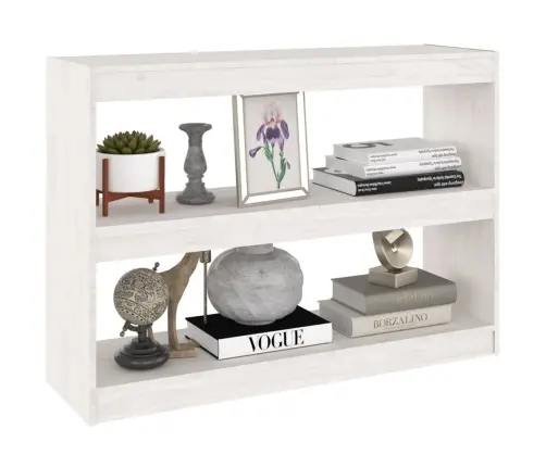 Grāmatu Plaukts, Balts, 100X30X71,5 Cm, Priedes Masīvkoks Vidaxl