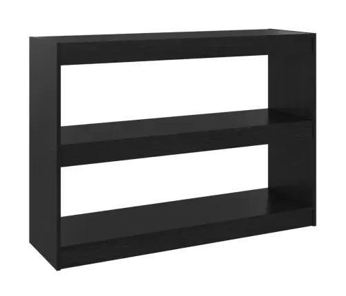 Spintelė Knygoms/Kambario Pertvara, Juoda, 100X30X71,5cm Pušis