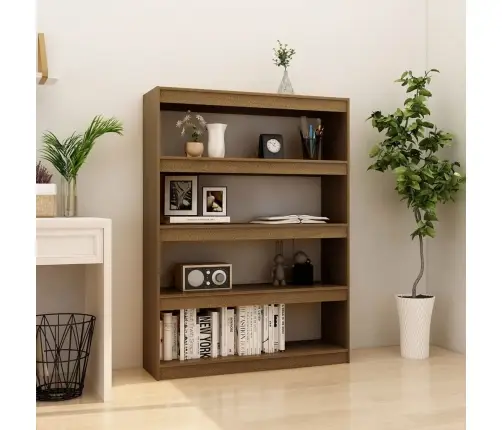 Raamaturiiul/Ruumijagaja, Meepruun, 100X30X135,5 cm Männipuit