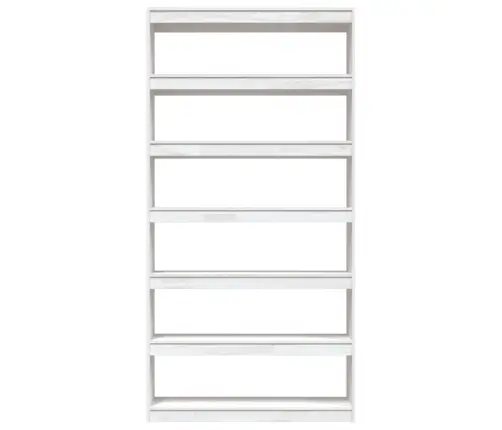 Grāmatu Plaukts, Balts, 100X30X200 Cm, Priedes Masīvkoks Vidaxl