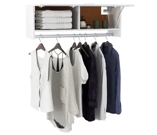 Drabužių Spinta, Balta, 100X32,5X35cm Apdirbta Mediena