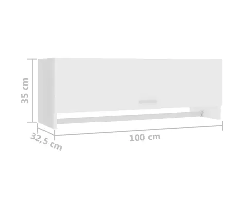 Drabužių Spinta, Balta, 100X32,5X35cm Apdirbta Mediena