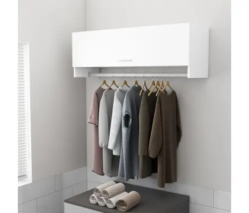 Drabužių Spinta, Balta, 100X32,5X35cm Apdirbta Mediena