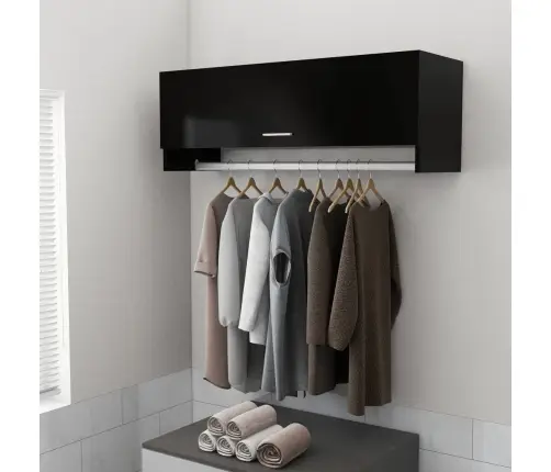 Garderoob, Must, 100X32,5X35 cm Tehispuit