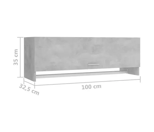Drabužių Spinta, Betono, 100X32,5X35cm Apdirbta Mediena