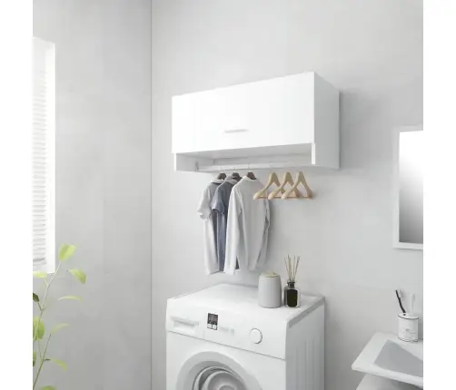 Drabužių Spinta, Baltos Spalvos, 70X32,5X35cm Apdirbta Mediena