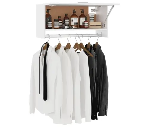 Drabužių Spinta, Baltos Spalvos, 70X32,5X35cm Apdirbta Mediena