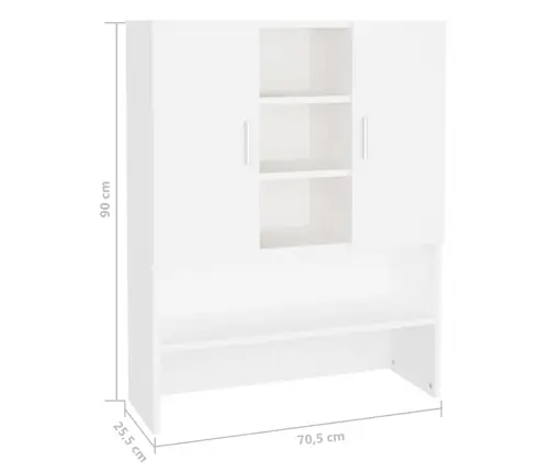 Veļasmašīnas Skapītis, 70,5X25,5X90 Cm, Balts Vidaxl