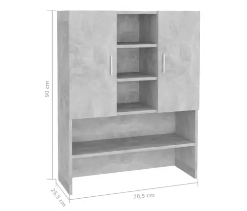 Veļasmašīnas Skapītis, 70,5X25,5X90 Cm, Betona Pelēks Vidaxl
