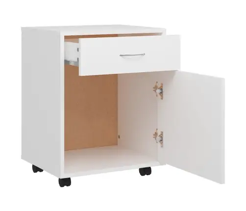 Ratastel Kapp, Valge, 45 X 83 X 54 cm Tehispuit